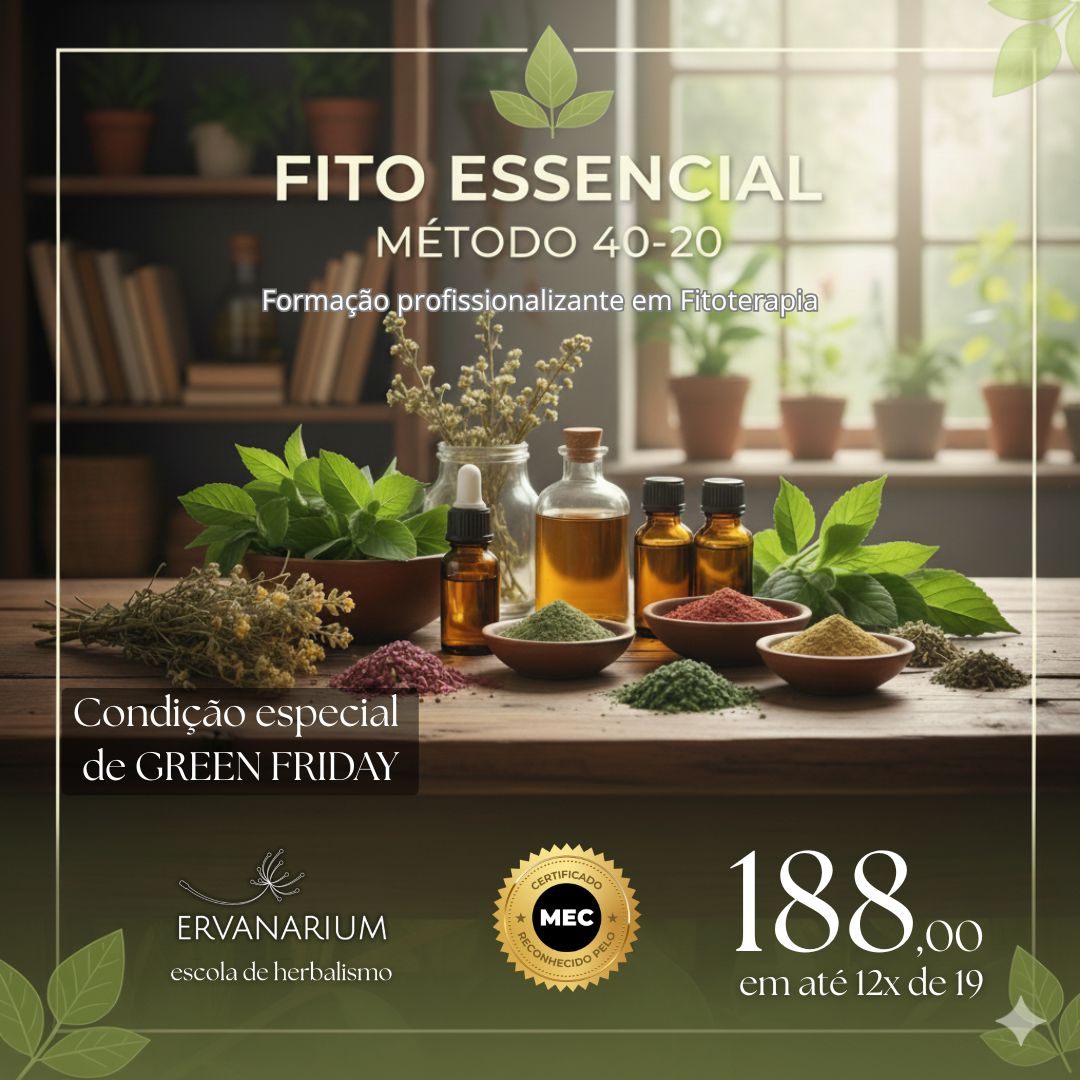 Inscrição Formação em Fitoterapia Método 40-20